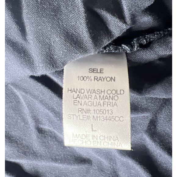 APRIL SKY‎ Women's Large Boho Embroidered Floral Tunic Top Cold Shoulder Peasant - Picture 8 of 9